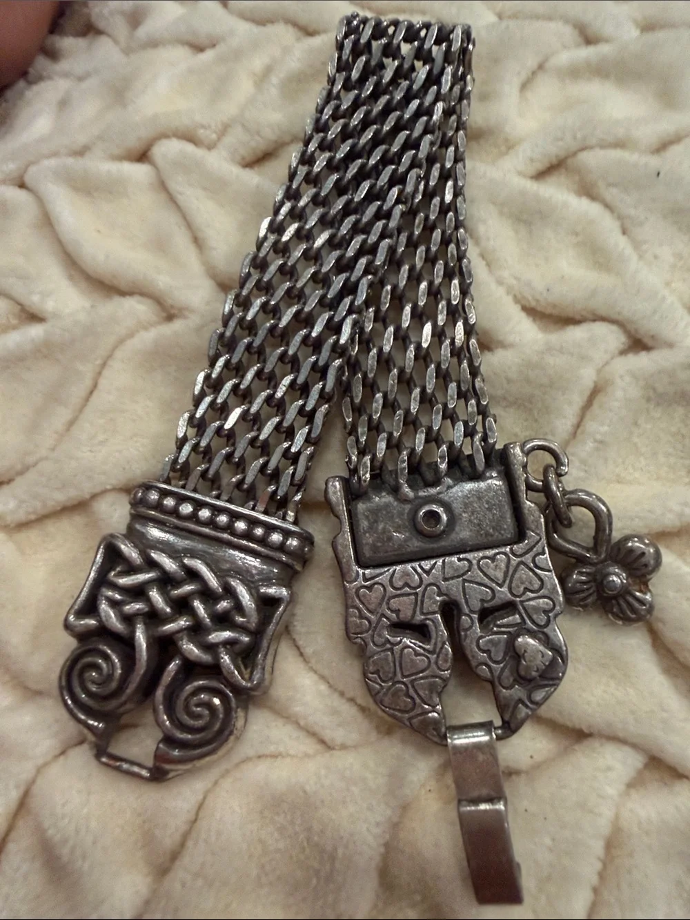 Brighton Silver-Tone Woven Mesh Bracelet with Decorative Ends
